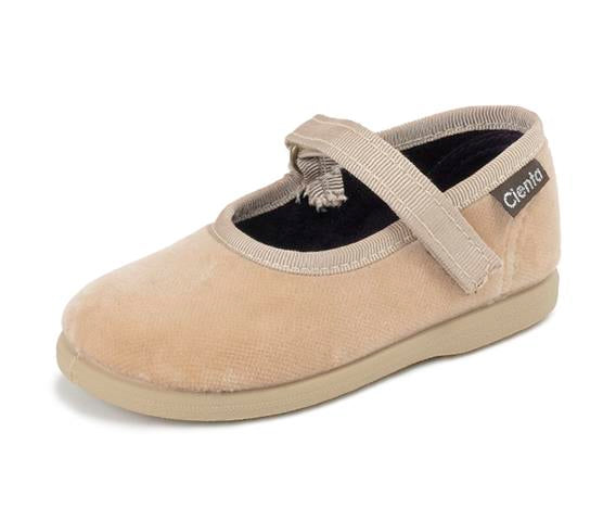 Cienta 400075.09 Beige Velvet Mary Jane 25 M EU 8 M US Toddler