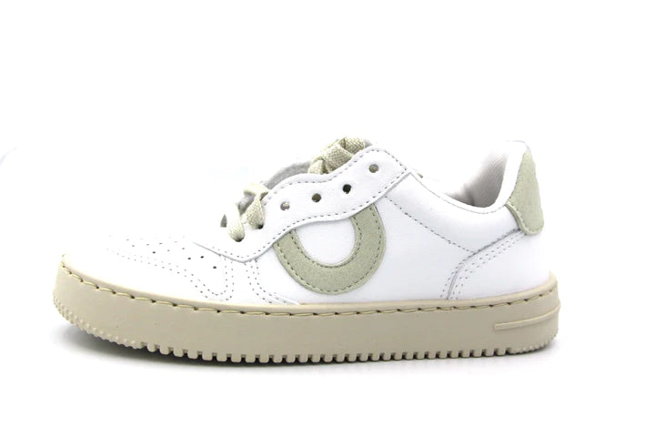 Cienta 10040.90 White/Beige Leather Fashion Sneaker