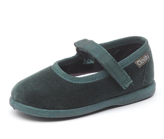 Cienta 400075.08 Emerald Green Velvet Mary Jane