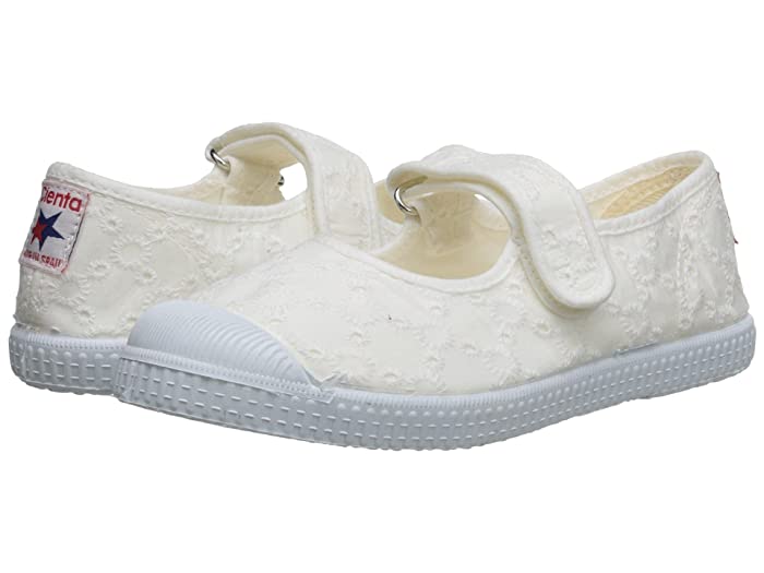 Cienta 76998 White Embroidered Mary Jane