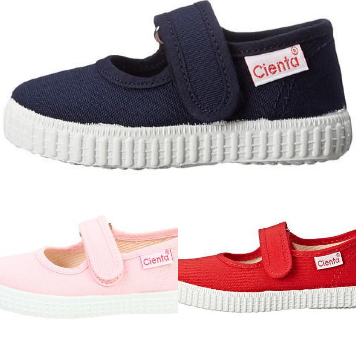3 for $100: Navy, Pink, & Red Solid Mary Janes